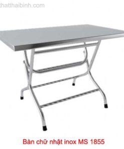 Bàn ăn inox chữ nhật MS 1855