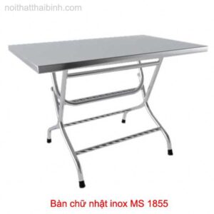 Bàn ăn inox chữ nhật MS 1855
