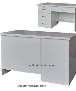 Bàn làm việc màu trắng giá rẻ MS 1087