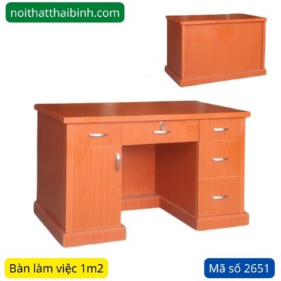 Bàn làm việc đẹp 1m2 MS 2651