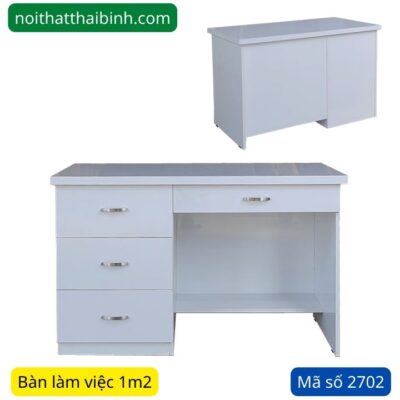 Bàn làm việc màu trắng MS 2672