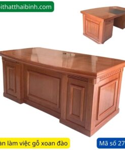 Bàn văn phòng gỗ xoan đào MS 2772