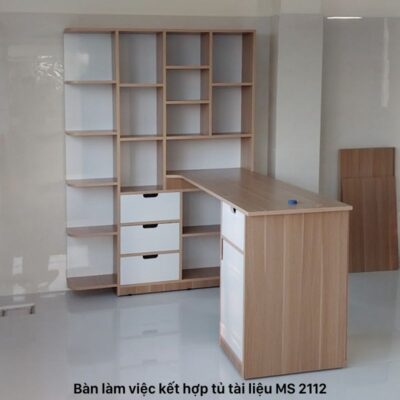 Bàn làm việc kết hợp tủ tài liệu MS 3112