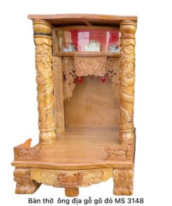 Tủ thờ ông địa gỗ gõ đỏ MS 3148 | GIAO HỎA TỐC TPHCM