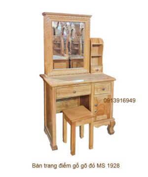 Bàn trang điểm gỗ gõ đỏ MS 1928