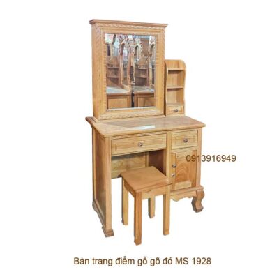 Bàn trang điểm gỗ gõ đỏ MS 1928