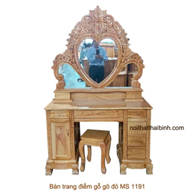Bàn trang điểm gỗ gõ đỏ MS 1191 Giá bán = 14.200.000đ giảm còn = 12.200.000đ