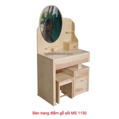 Bàn phấn gỗ sồi tự nhiên MS 1130 Giá bán = 3.800.000 đ