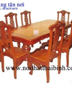 Bộ bàn ăn gỗ căm xe MS : 8079   Giá : 22.000.000