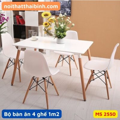 Bộ bàn ăn hiện đại 1m2 MS 2550