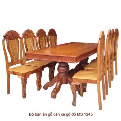 Bộ bàn ăn gỗ căm xe gõ đỏ MS 1245 Giá bán = 26.000.000 đ giảm còn = 21.000.000 đ