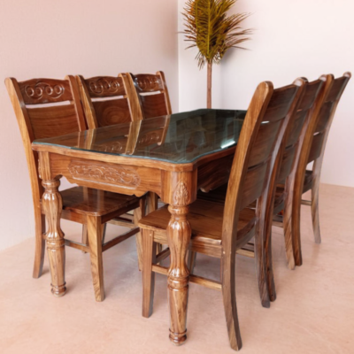 Bộ bàn ghế ăn gỗ hương xám tự nhiên MS 3205