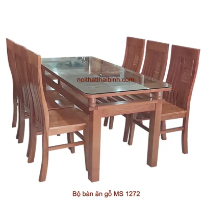 Bộ bàn ăn 6 ghế gỗ xoan đào MS 1272 Giá bán = 11.500.000 đ giảm còn = 8.500.000 đ