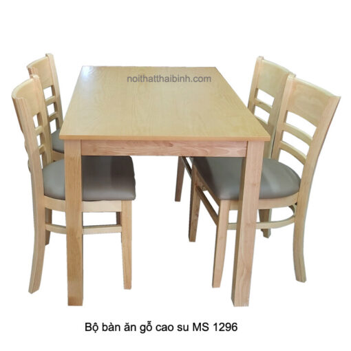 Bộ bàn ăn gỗ cao su MS 1296 Giá bán = 5.500.000đ giảm còn = 4.500.000đ