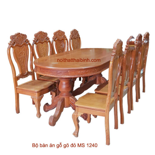 Bộ bàn ăn gỗ gõ đỏ MS 1240 Giá bán = 39.000.000 đ giảm còn = 34.000.000 đ