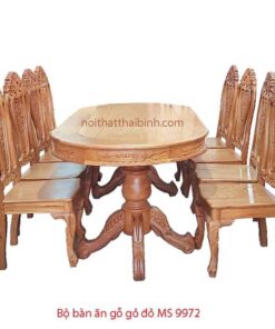 Bộ bàn ăn gỗ gỏ đỏ 8 ghế MS 9972 Giá bán = 32.000.000 đ