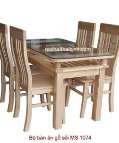 Bộ bàn ăn gỗ sồi 4 ghế MS 1074 Giá bộ= 7,500,000đ giảm còn= 6,500,000đ