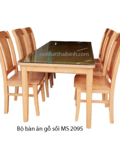 Bộ bàn ăn gỗ sồi 6 ghế MS 2095