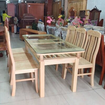 Bộ bàn ăn gỗ 6 ghế MS 3023