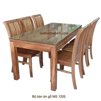Bộ bàn ăn gỗ 6 ghế cao cấp MS 1205 Giá bán = 19.000.000 đ giảm còn = 14.000.000 đ