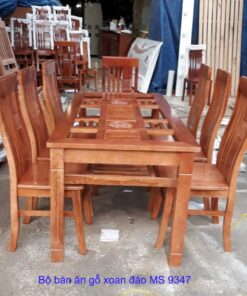 Bộ bàn ăn gỗ xoan MS 9347 Giá bộ = 9.500.000
