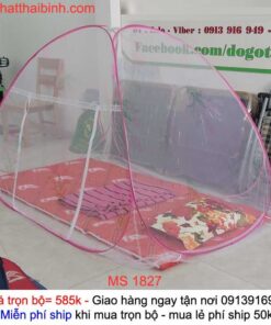 Bộ 4 món mùng, mền, gối, nệm MS 1827