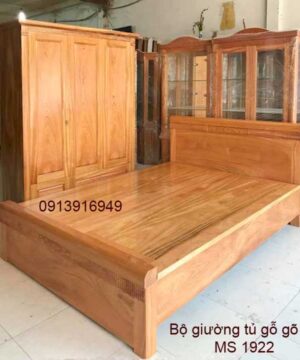 Bộ giường tủ gỗ gõ đỏ MS 1922