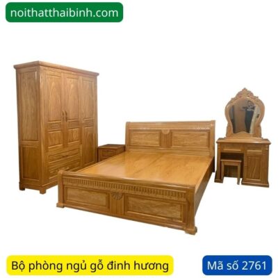 Bộ phòng ngủ gỗ đinh hương MS 2761