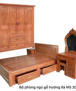 Bộ phòng ngủ gỗ hương đá MS 3006