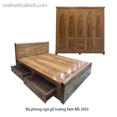Bộ phòng ngủ gỗ Hương Xám MS 2033