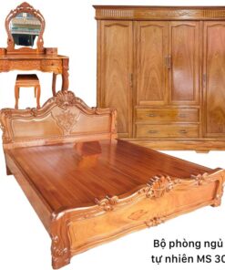 Bộ phòng ngủ gỗ tự nhiên cao cấp MS 3002