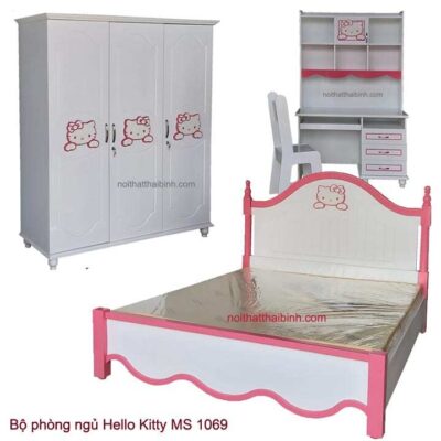 Bộ phòng ngủ Hello Kitty dành cho bé MS 1069 Giá bộ = 18.300.000 đ