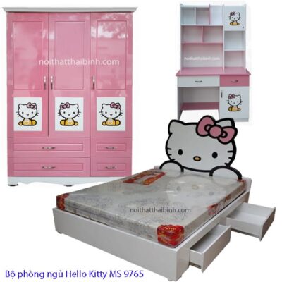 Bộ phòng ngủ Hello Kitty MS 9765 Giá bộ = 16.600.000