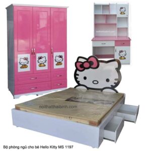 Bộ phòng ngủ trẻ em Hello kitty MS 1197 Giá bán = 15.600.000 đ