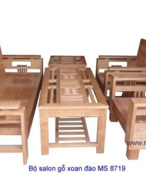 Bộ sa lon gỗ xoan đào MS : 8719 Giá : 14.200.000