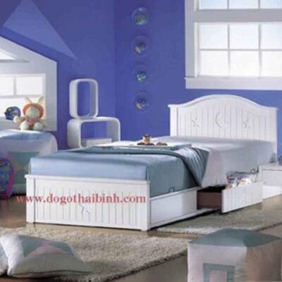 Giường ngủ trắng cao cấp MS 4113