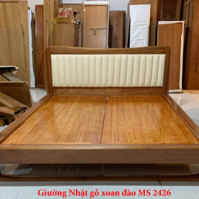 Giường Nhật gỗ xoan đào MS 2426