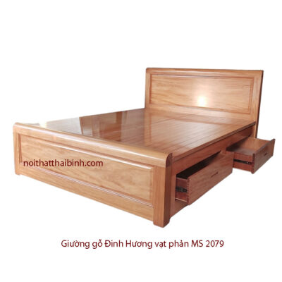 Giường gỗ Đinh Hương vạt phản MS 2079