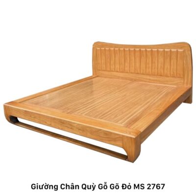 Giường chân quỳ gỗ gõ đỏ MS 2767