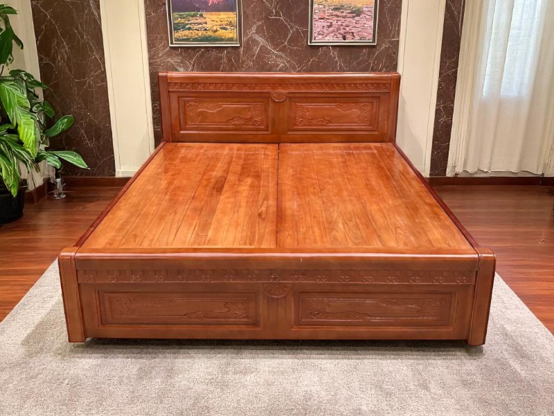 Giường gỗ xoan đào