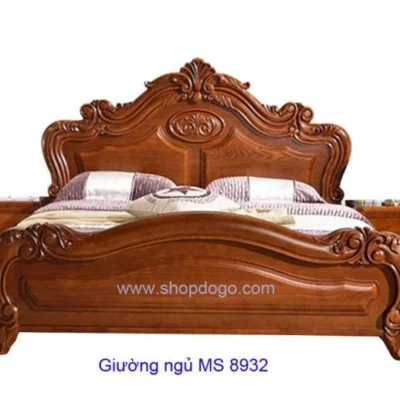 Giường ngủ gỗ căm xe MS 8932 Giá 1m6 = 32.000.000