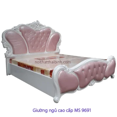 Giường ngủ cao cấp MS 9691 Giá 1m8 = 14.500.000 đ - Khuyến mãi tặng nệm AMERICAN