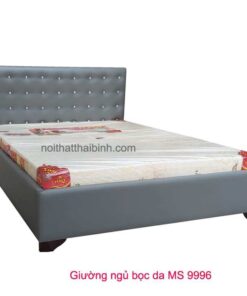 Giường ngủ bọc da cao cấp MS 9996 Giá bán = 12.500.000 đ - Tặng 1 tấm nệm cao su non American