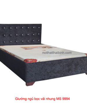 Giường ngủ bọc vải nhung đẹp MS 9994 Giá bán = 12.500.000 đ - Tặng 1 tấm nệm cao su non American