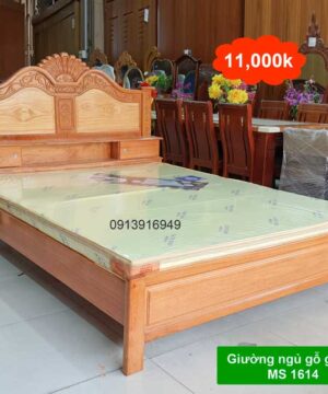 Giường ngủ gỗ gõ đỏ MS 1614