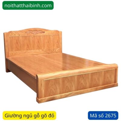 Giường ngủ gỗ gõ đỏ 1m6 MS 2675