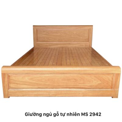 Giường gỗ tự nhiên gõ đỏ cao cấp MS 2942