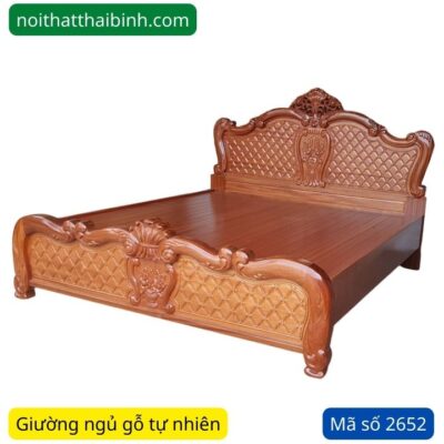 Giường ngủ gỗ tự nhiên MS 2652
