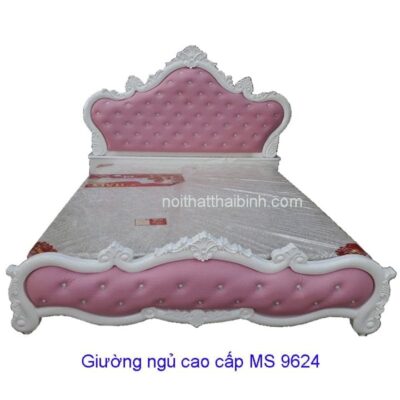 Giường ngủ hiện đại màu trắng MS 9624 Giá 1m6= 13.500.000