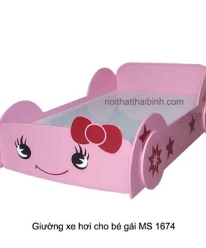 Giường ngủ hình xe hơi cho bé gái MS 1674